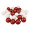 Northlight Shatterproof 4-Finish Christmas Ball Ornaments - 2.5" (60mm) - Candy Cane Red and White - 24ct